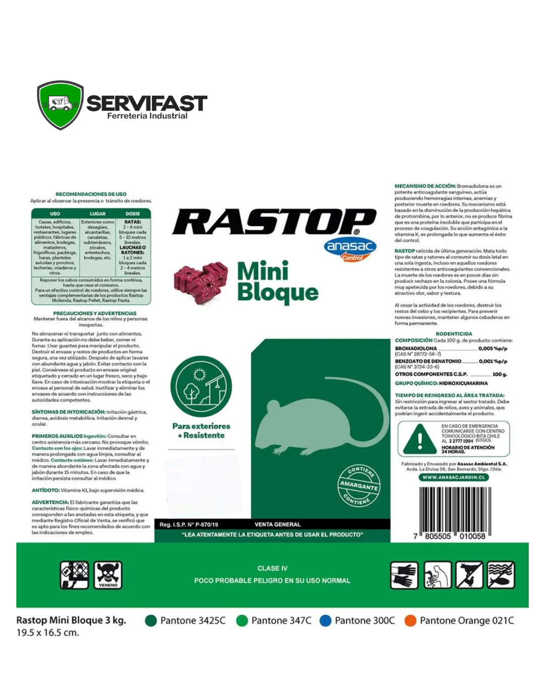 RATICIDA EN MINIBLOQUES RASTOP - Imagen 2
