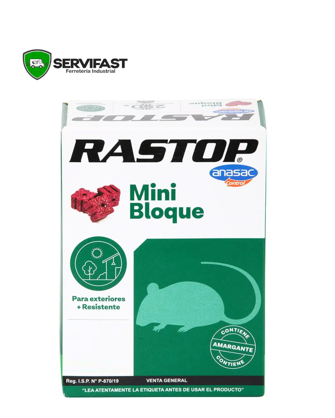 RATICIDA EN MINIBLOQUES RASTOP